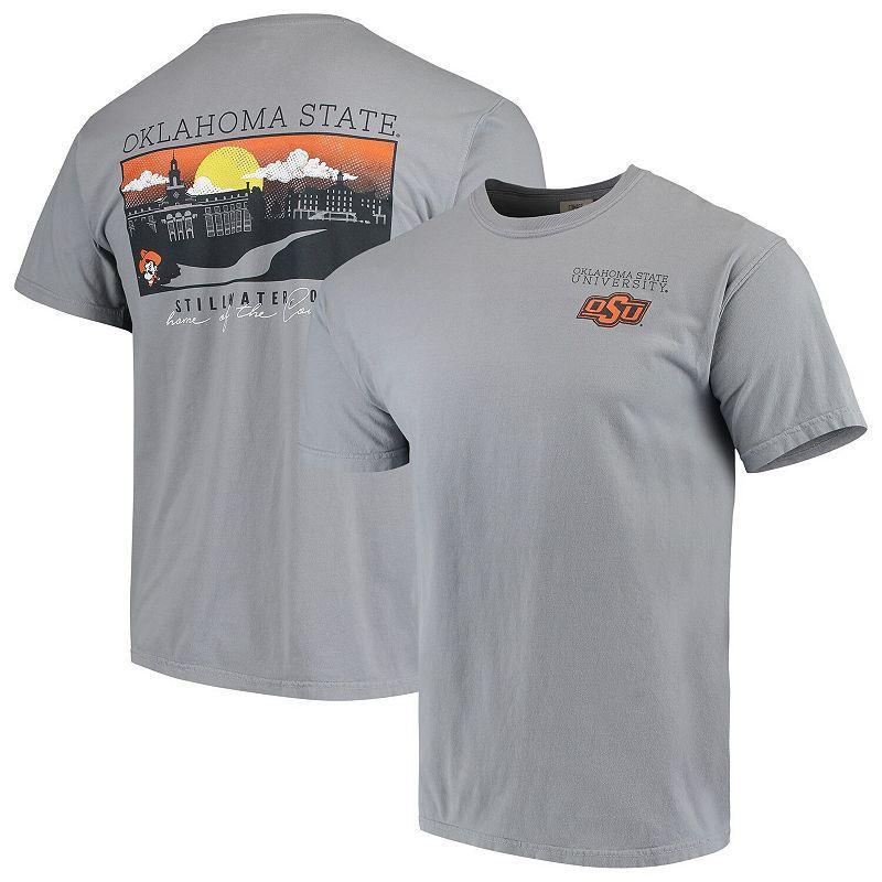 Mens Gray Oklahoma State Cowboys Team Comfort Colors Campus Scenery T-Shirt Product Image