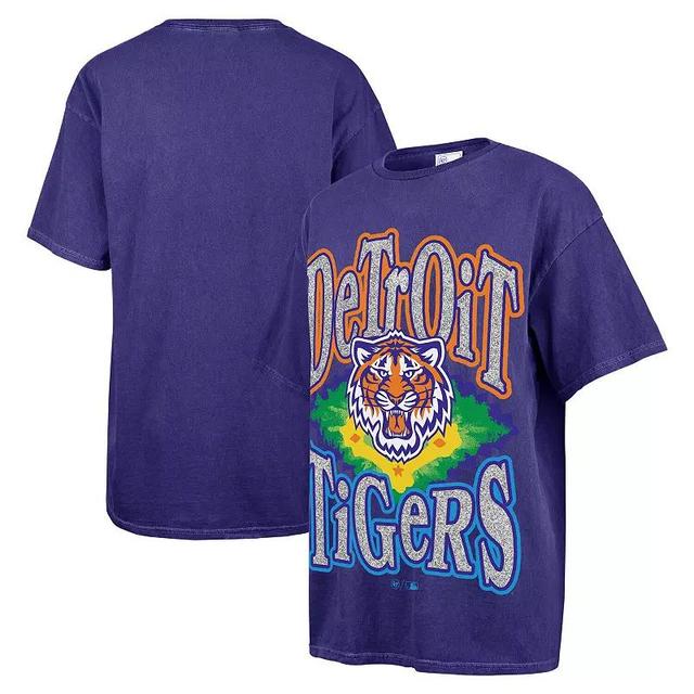 Womens 47 Detroit Tigers Flashing Lights Boyfriend T-Shirt Blue Product Image