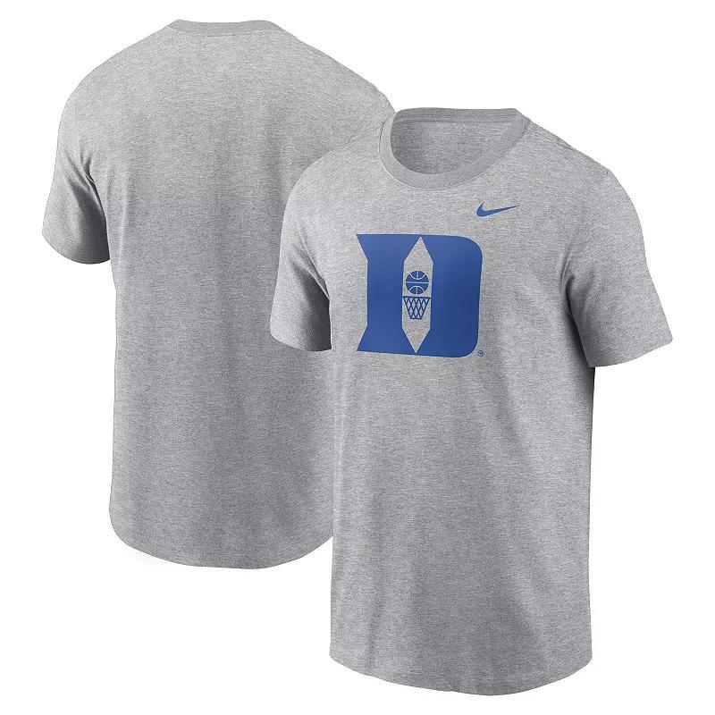 Mens Nike Heather Gray Duke Blue Devils Basketball LogoT-Shirt Product Image