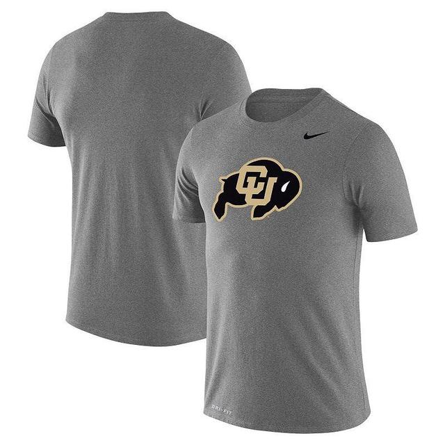 Mens Nike Heathered Gray Colorado Buffaloes School Logo Legend Performance T-Shirt Product Image