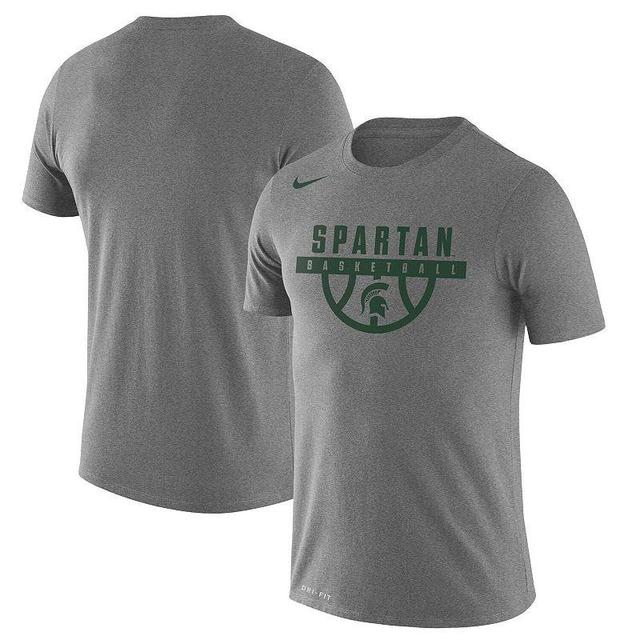 Mens Nike Gray Michigan State Spartans Basketball Drop Legend Performance T-Shirt Product Image