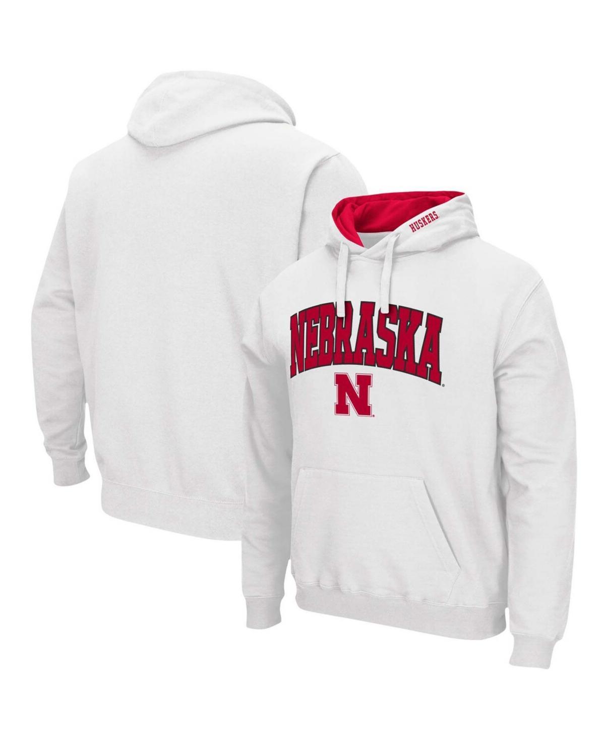 Mens Colosseum Nebraska Huskers Arch & Logo 3.0 Pullover Hoodie Product Image