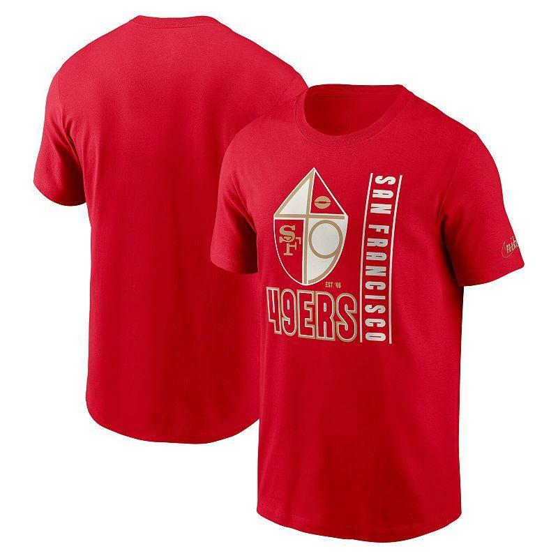 Mens Nike  Scarlet San Francisco 49ers Lockup Essential T-Shirt Product Image