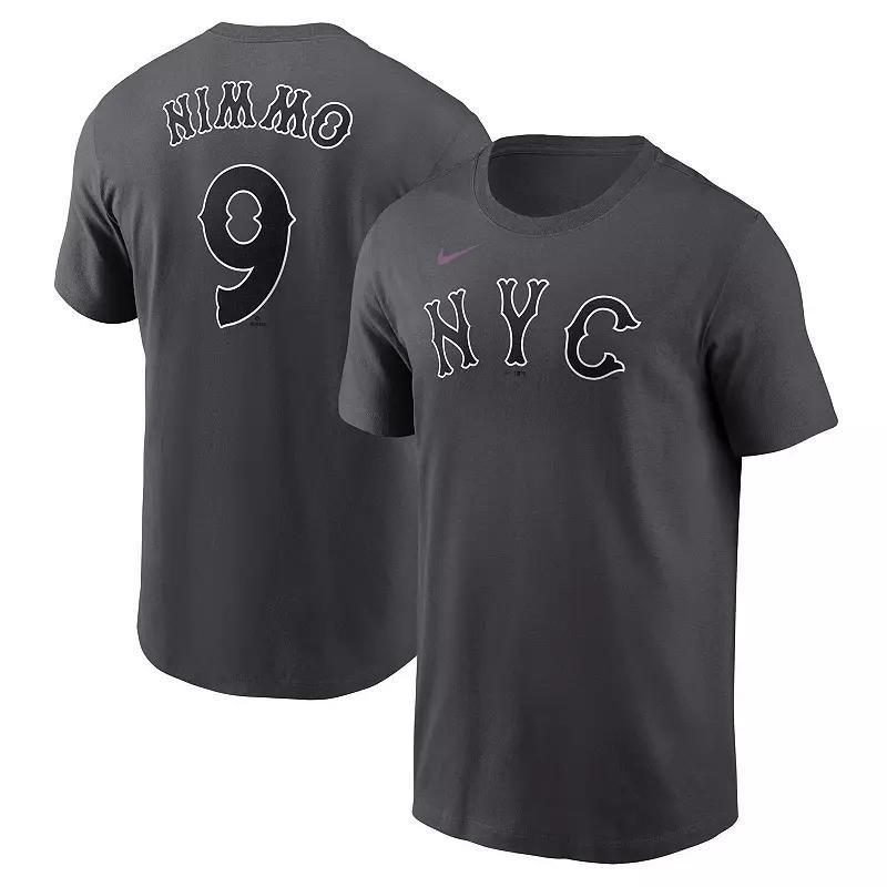 Mens Nike Brandon NimmoCharcoal New York Mets 2024 City Connect Fuse Name & Number T-Shirt Product Image