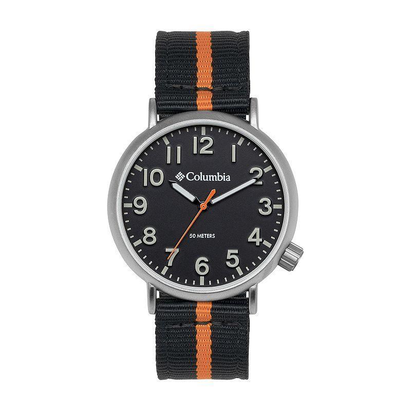 Columbia Mens Sandblasted Alloy Nylon Strap Watch Multi Product Image