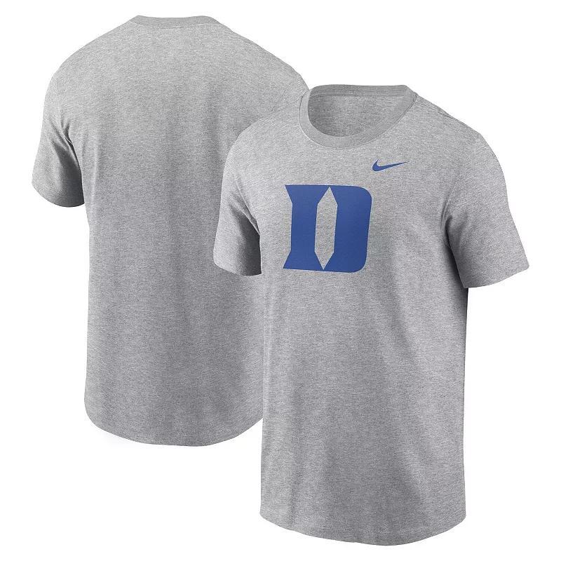 Mens Nike Heather Gray Duke Blue Devils Primetime Evergreen Logo T-Shirt Product Image