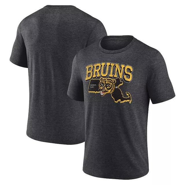 Mens Fanatics Branded Heather Charcoal Boston Bruins Centennial Team Tri-Blend T-Shirt Product Image