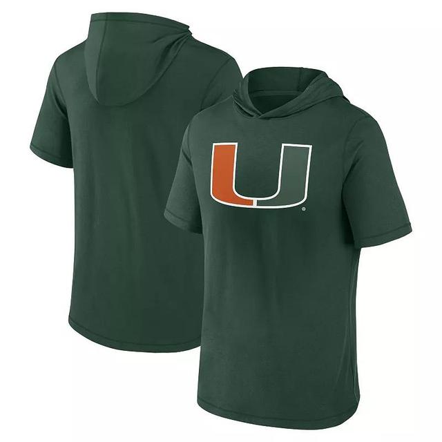 Mens Fanatics Branded Miami Hurricanes Primary Logo Hoodie T-Shirt Product Image