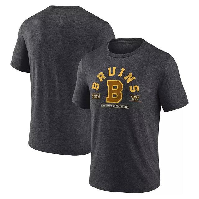 Mens Fanatics Branded Heather Boston Bruins Centennial The Early Years Tri-Blend T-Shirt Grey Product Image