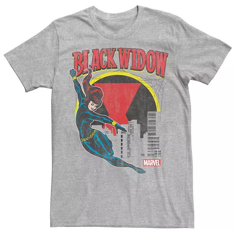 Mens Marvel Black Widow Web Slinger Graphic Tee Athletic Grey Product Image