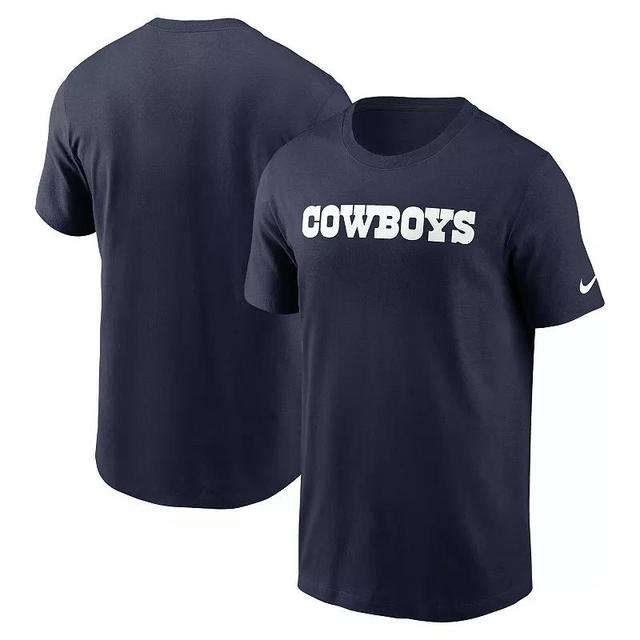 Mens Nike Dallas Cowboys Primetime Wordmark Essential T-Shirt Blue Product Image