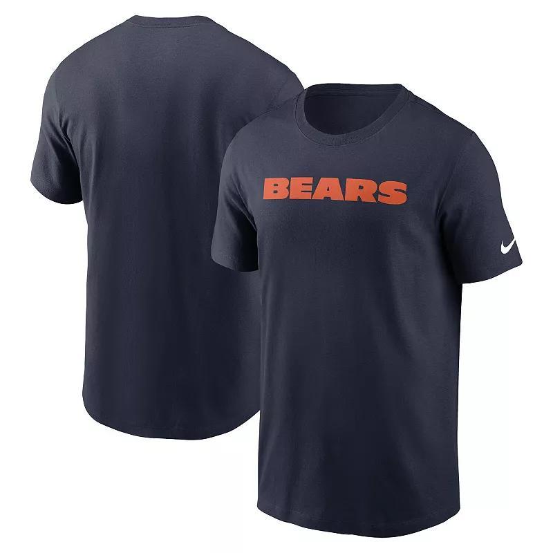 Mens Nike Chicago Bears Primetime Wordmark Essential T-Shirt Blue Product Image