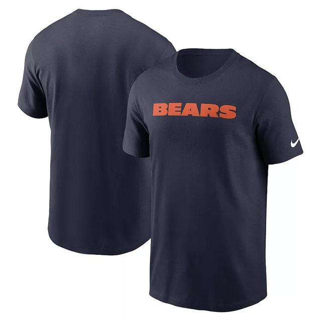 Mens Nike Chicago Bears Primetime Wordmark Essential T-Shirt Blue Product Image