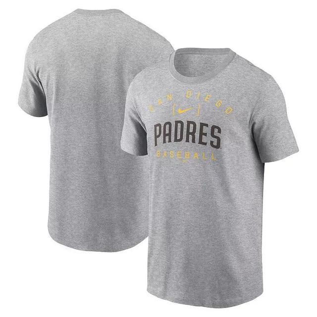 Mens Nike Heather Gray San Diego Padres Home Team Athletic Arch T-Shirt Product Image