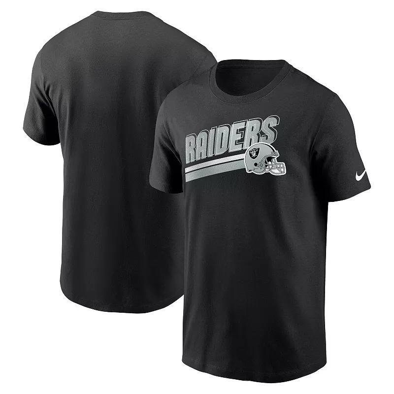 Mens Nike Black Las Vegas Raiders Essential Blitz Lockup T-Shirt Product Image