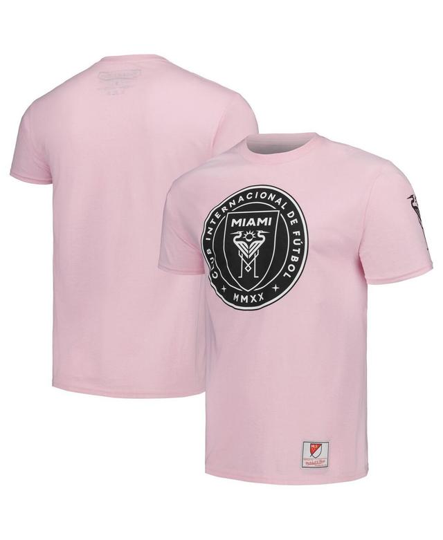 Mens Mitchell & Ness Pink Inter Miami Cf Team Trio Lockup T-shirt Product Image