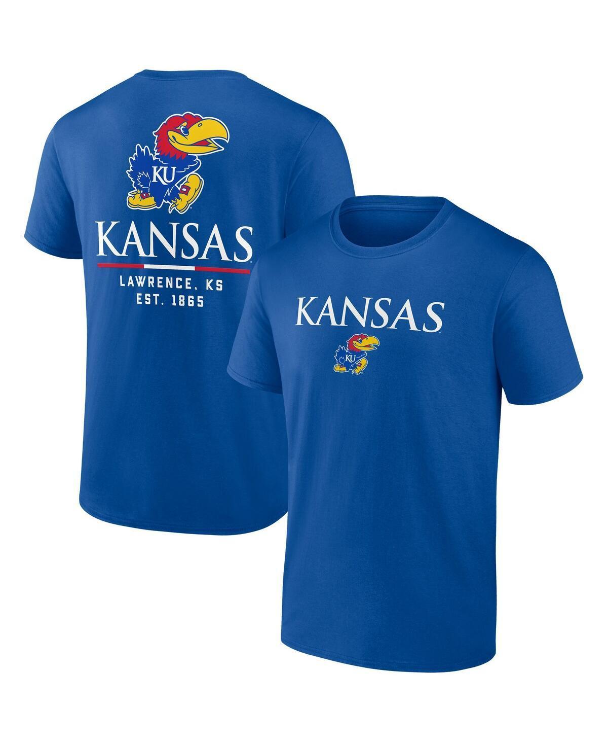 Mens Fanatics Royal Kansas Jayhawks Game Day 2-Hit T-shirt Product Image