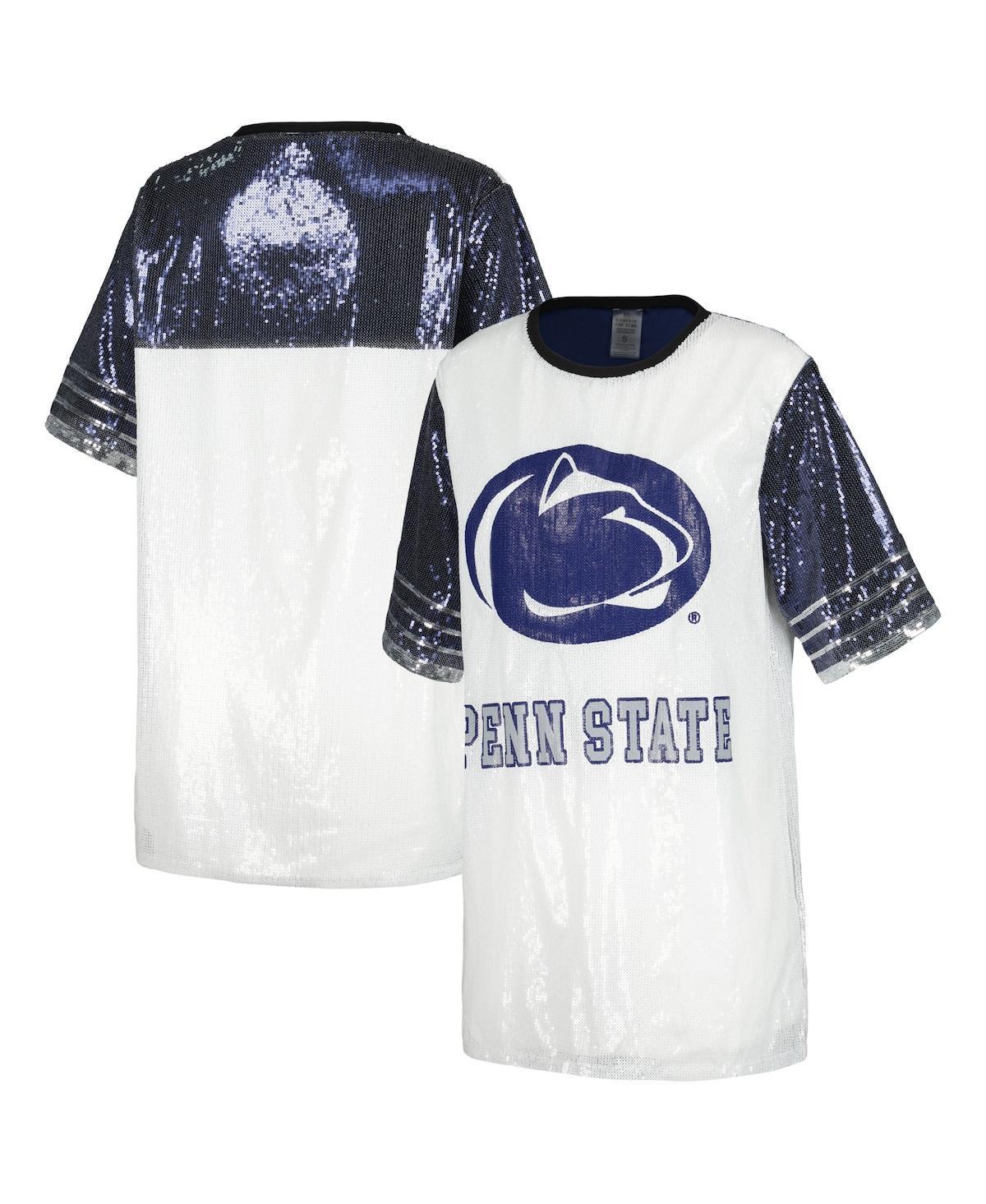 Womens Gameday Couture White Penn State Nittany Lions Chic Full Sequin Jersey Dress Product Image