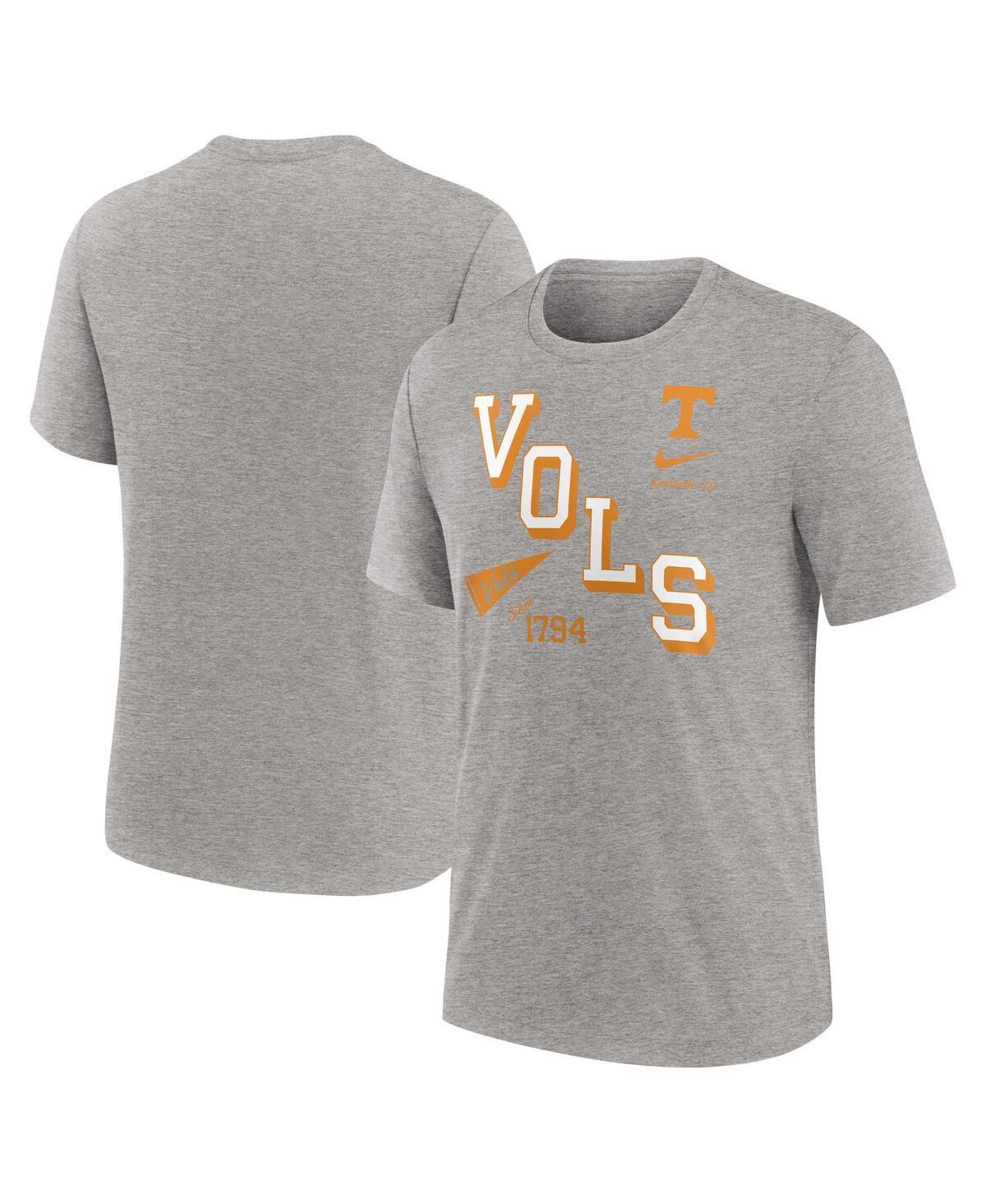 Mens Nike Heather Gray Tennessee Volunteers Blitz Roll Call Tri-Blend T-Shirt Product Image