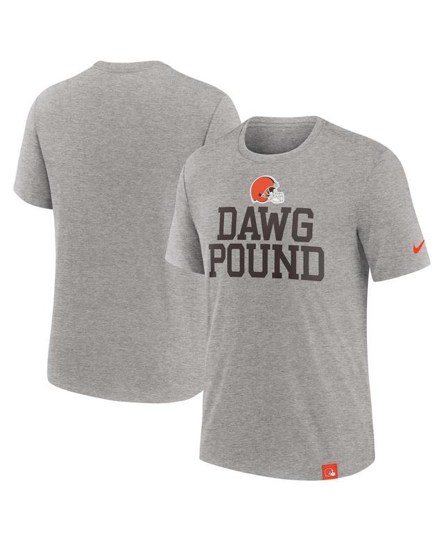 Nike Mens Heather Gray Cleveland Browns Blitz Tri-Blend T-Shirt Product Image