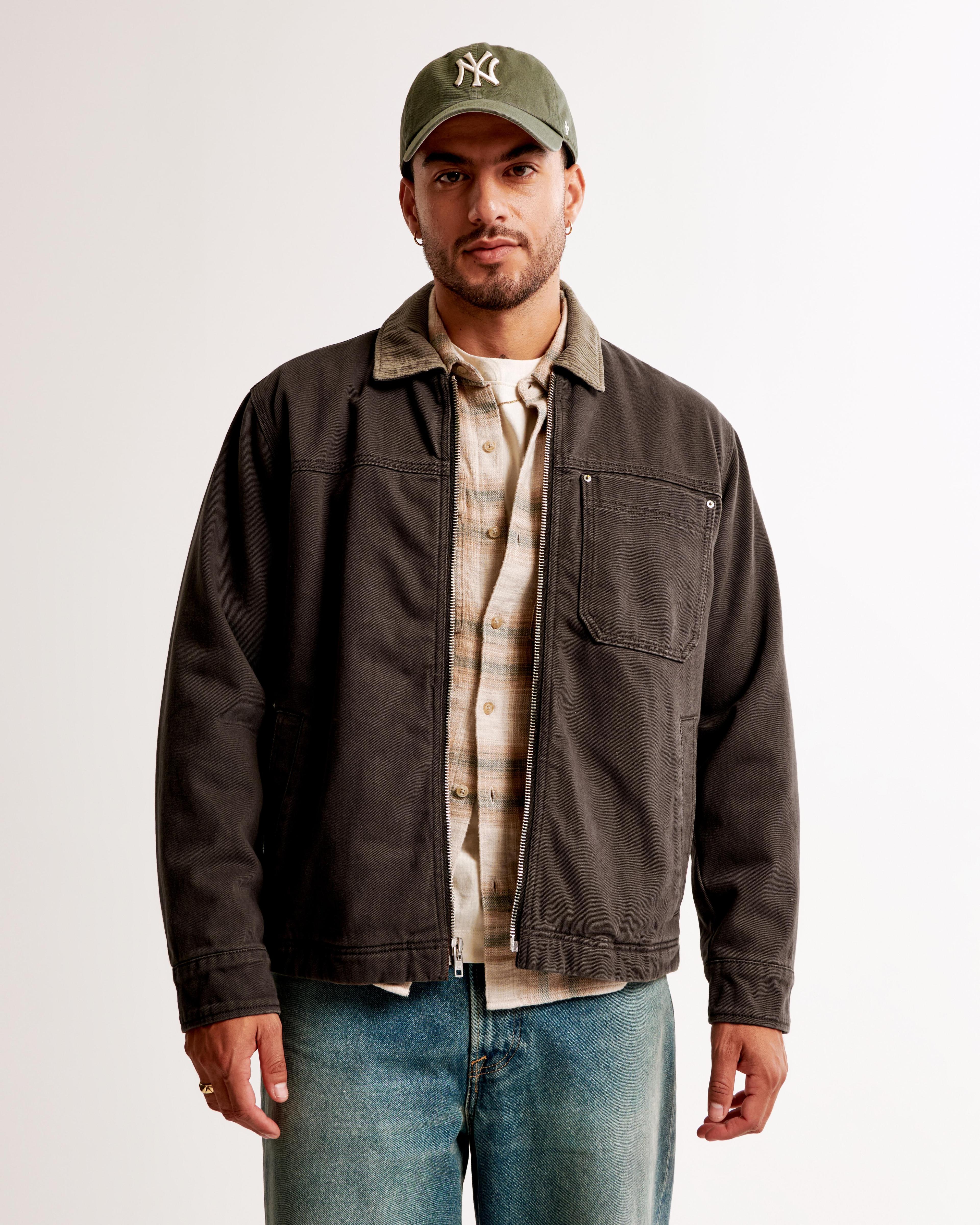 Flannel-Lined Zip Workwear Jacket Product Image