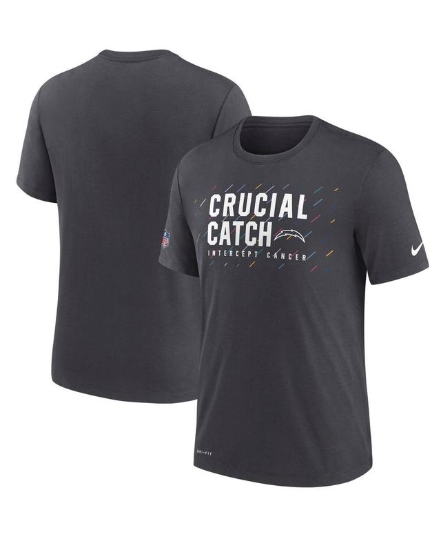 Nike Mens Charcoal Los Angeles Chargers Nfl Crucial Catch Performance T-Shirt Product Image