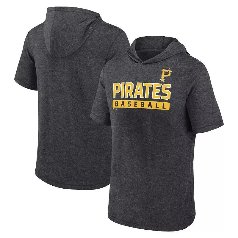 Mens Profile Pittsburgh Pirates Big & Tall Short Sleeve Pullover Hoodie Product Image