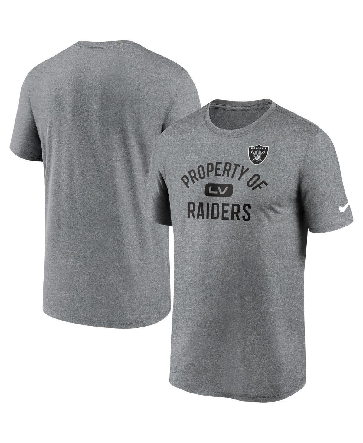 Mens Nike Heathered Charcoal Las Vegas Raiders Property Of Legend Performance T-shirt Product Image