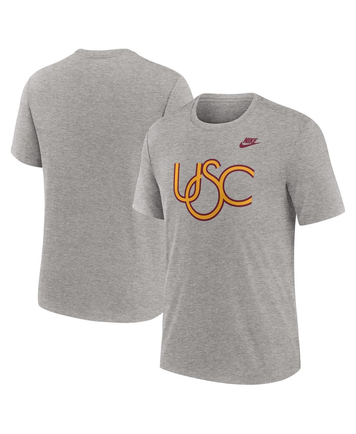 Nike Mens Heather Gray Usc Trojans Blitz Evergreen Legacy Primary Tri-Blend T-Shirt Product Image