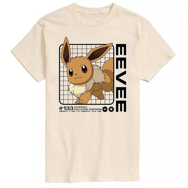 Mens Pokemon Eevee Stats Graphic Tee Beige Product Image