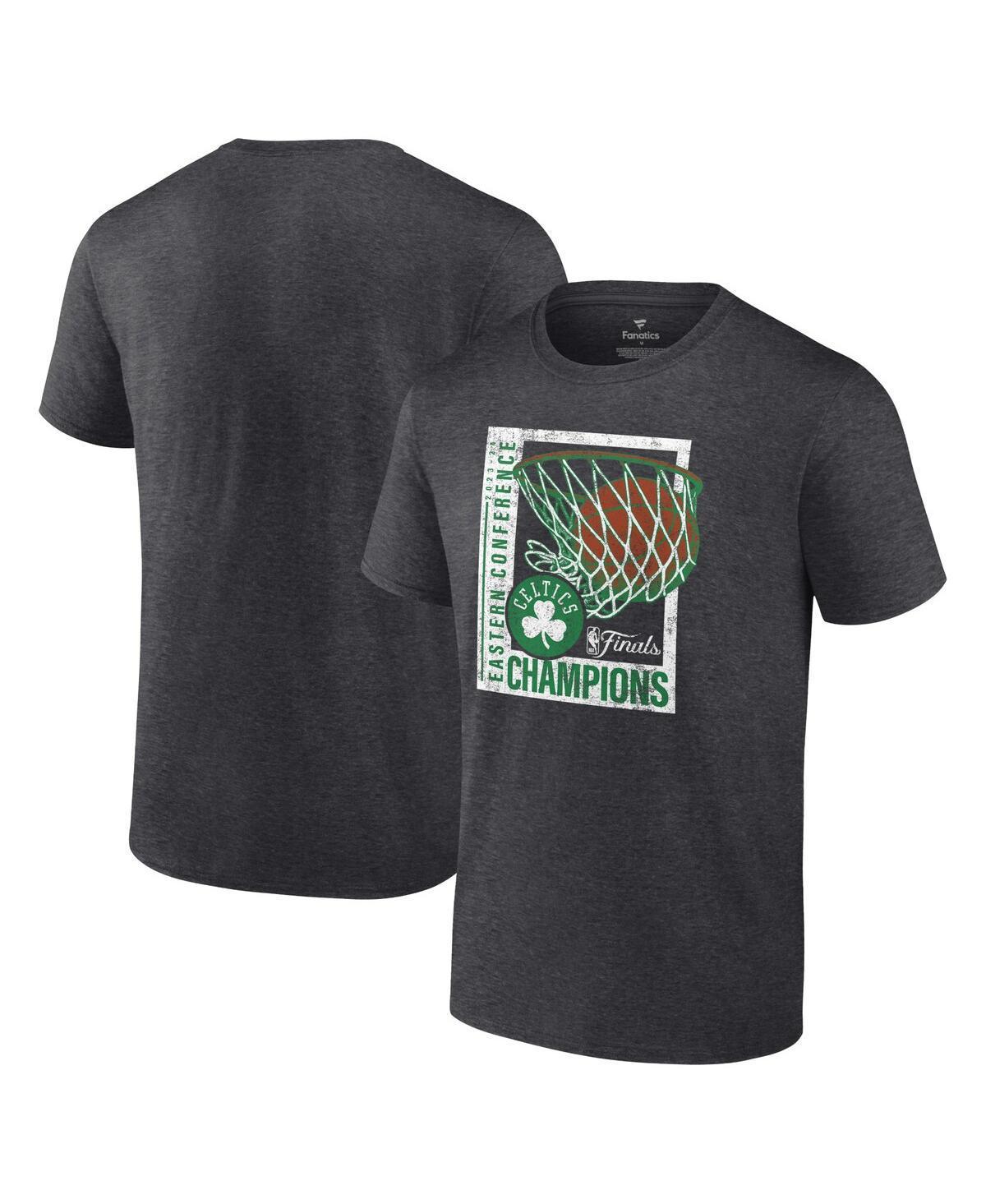 Fanatics Mens Heather Charcoal Boston Celtics 2024 Eastern Conference Champions Full Court Trap T-Shirt Product Image