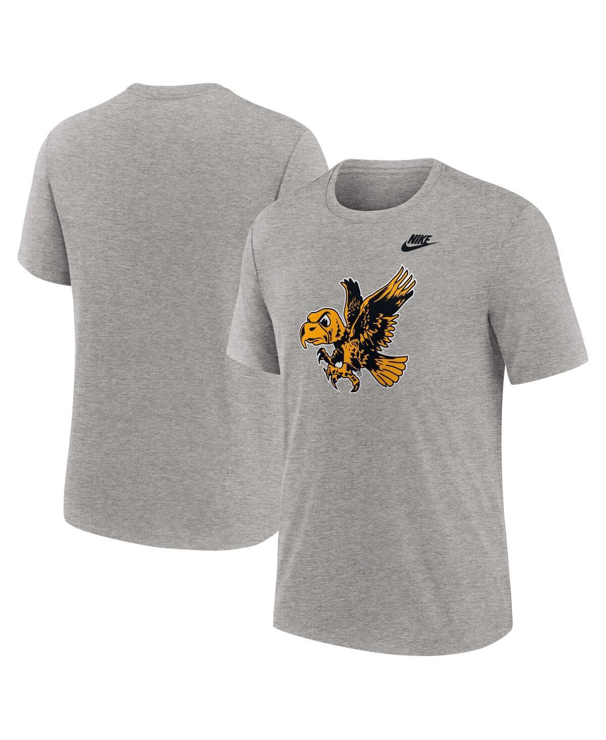 Nike Mens Heather Gray Iowa Hawkeyes Blitz Evergreen Legacy Primary Tri-Blend T-Shirt Product Image