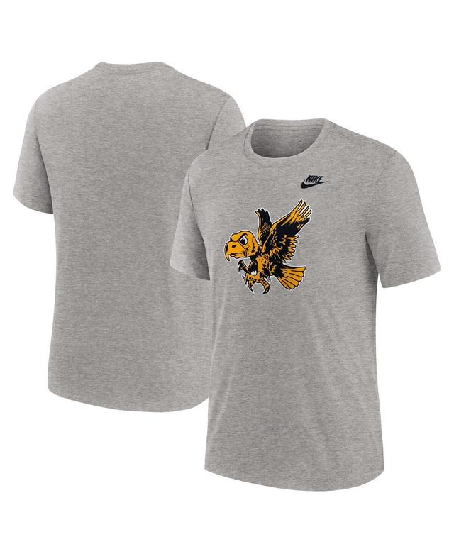 Nike Mens Heather Gray Iowa Hawkeyes Blitz Evergreen Legacy Primary Tri-Blend T-Shirt Product Image