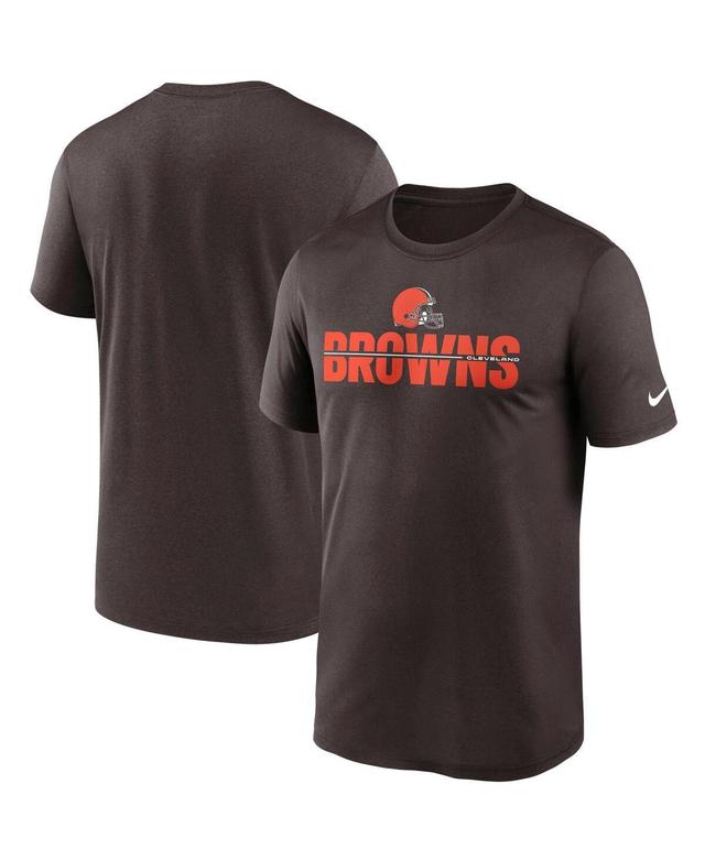 Mens Nike Brown Cleveland Browns Legend Microtype Performance T-shirt Product Image