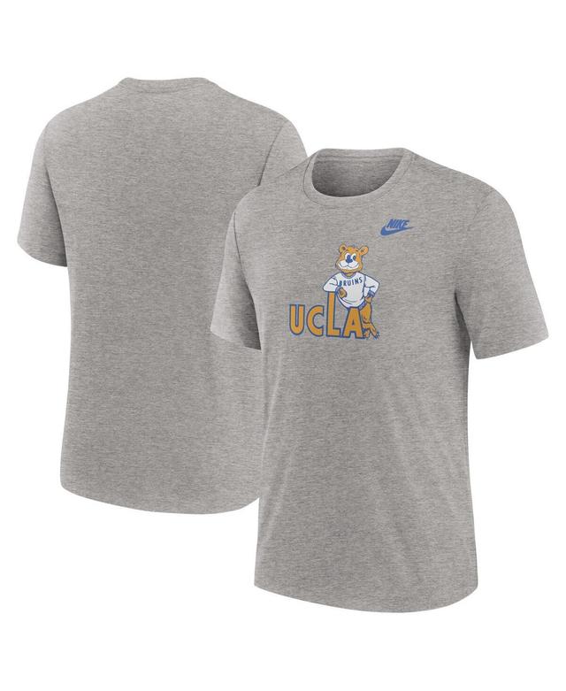 Nike Mens Heather Gray Ucla Bruins Blitz Evergreen Legacy Primary Tri-Blend T-Shirt Product Image