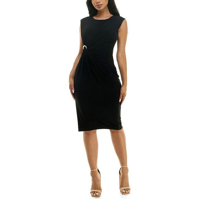 Womens Nina Leonard Wrap Around Dress Blue Product Image