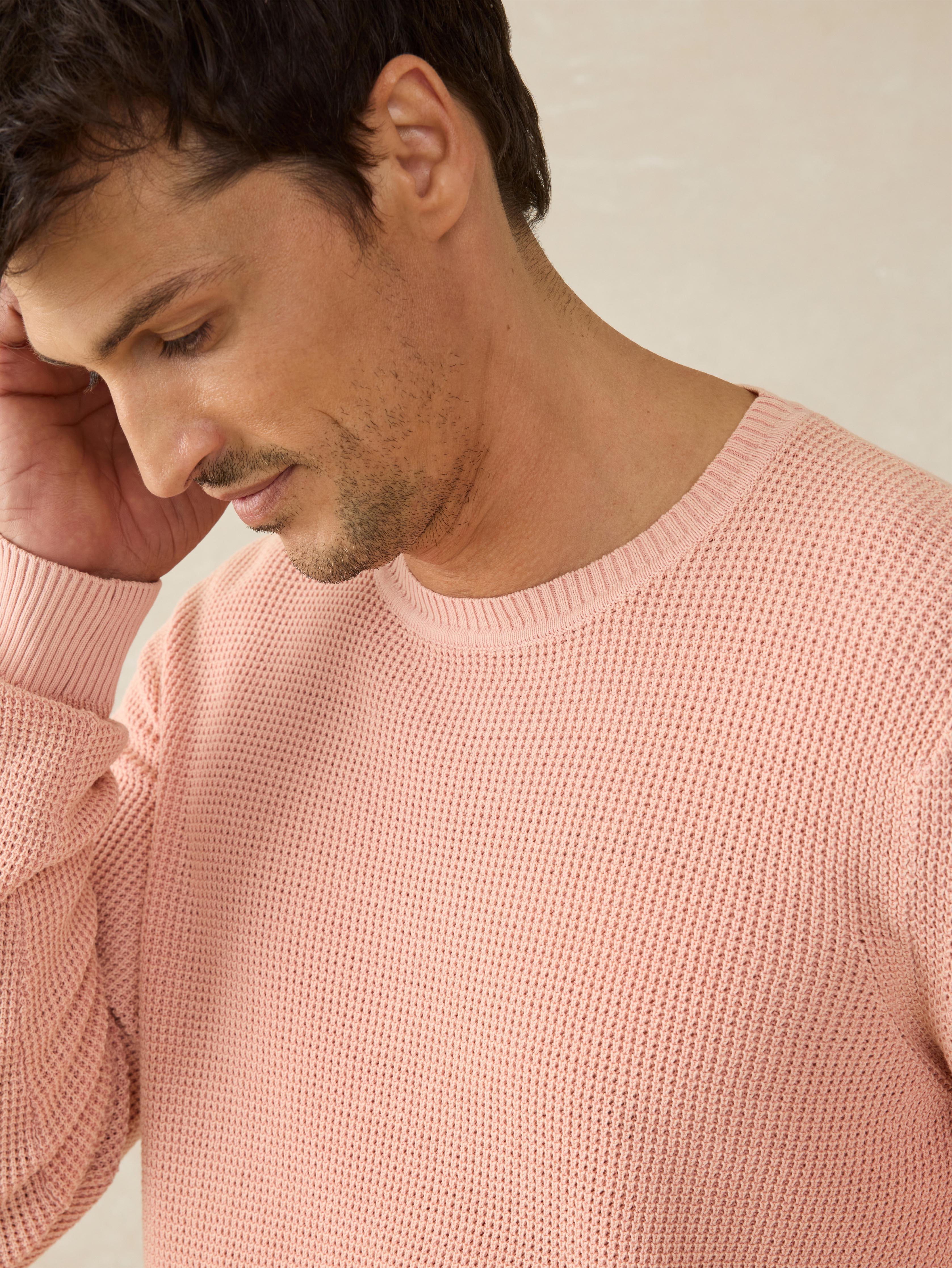 Sunwashed Crewneck Sweater - Coral Dawn Male Product Image