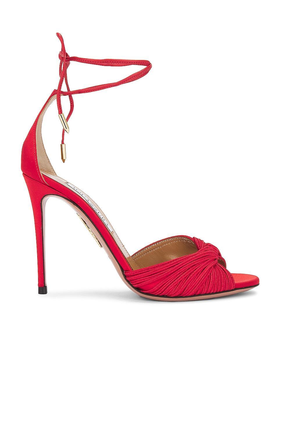 Aquazzura Bellini Beauty 105 Sandal in Red Product Image