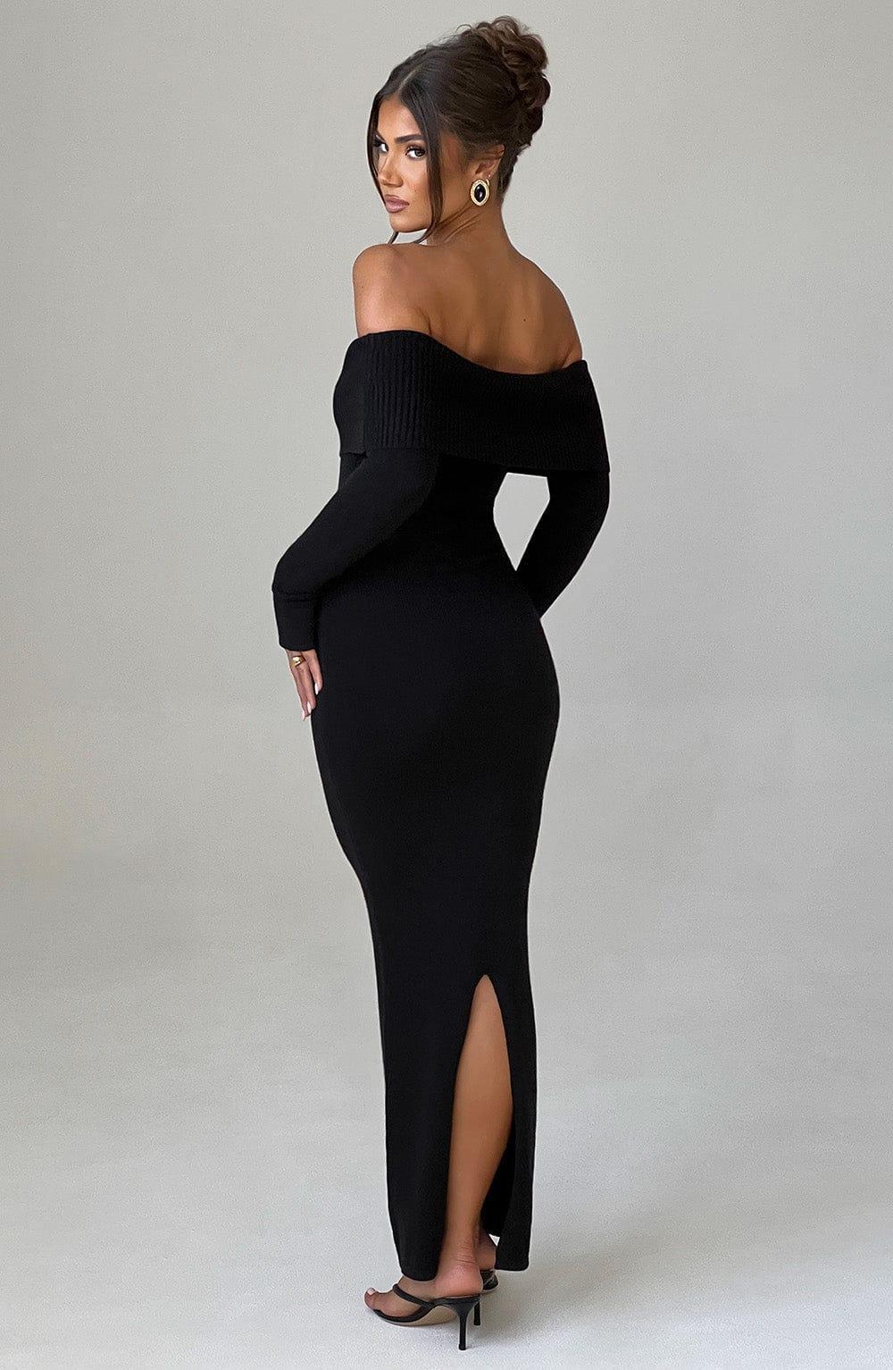 Beverley Knit Maxi Dress - Black Product Image