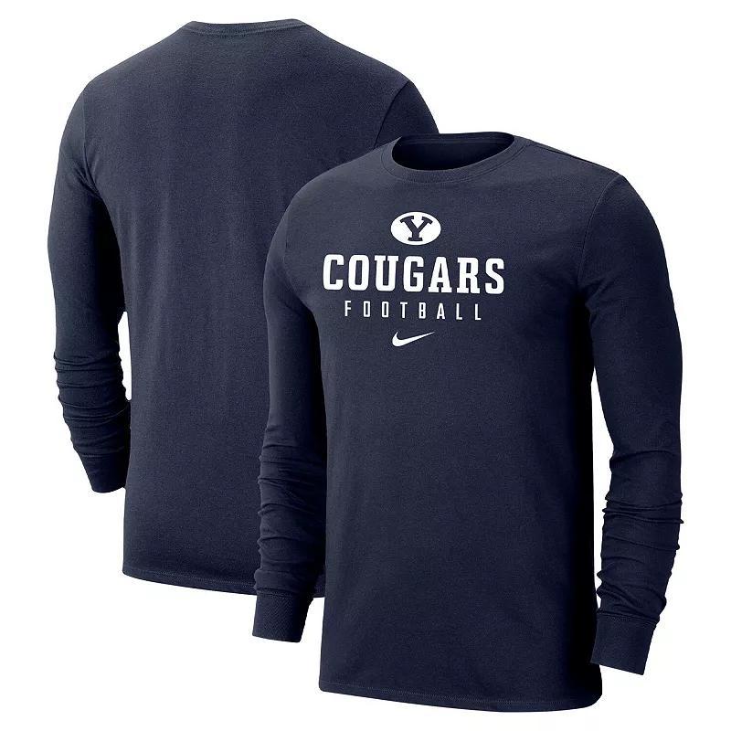 Mens Nike BYU Cougars Changeover Long Sleeve T-Shirt Blue Product Image