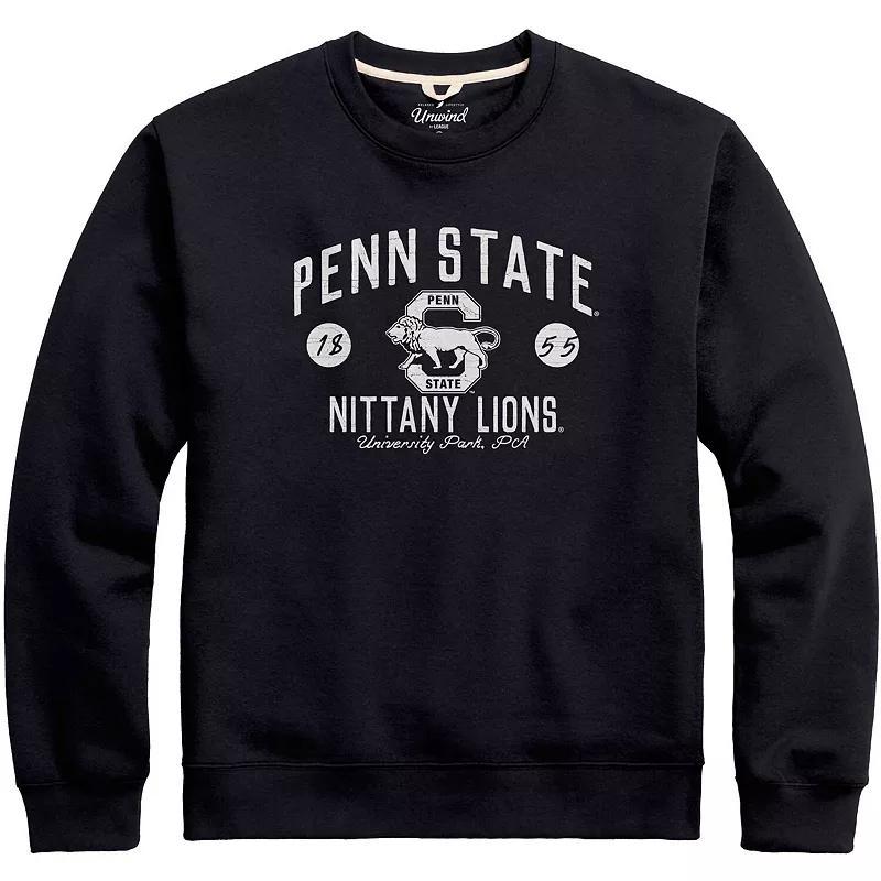 Mens League Collegiate Wear Penn State Nittany Lions Bendy Arch Essential Pullover Sweatshirt Blue Product Image