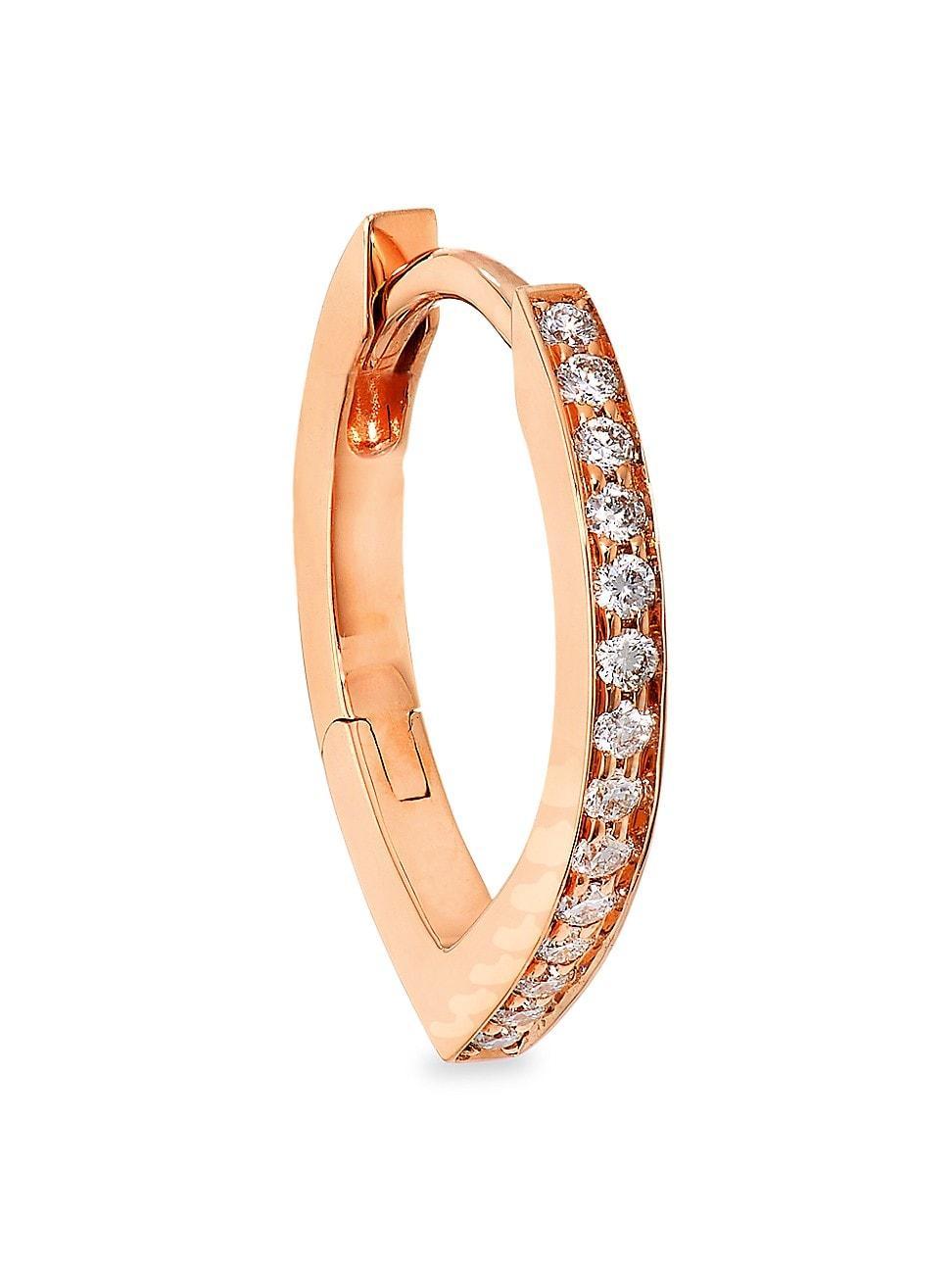 Womens Antifer 18K Rose Gold & 0.07 TCW Diamond Hoop Earring Product Image