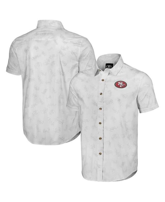 Mens NFL x Darius Rucker Collection by Fanatics White New York Giants Woven Short Sleeve Button Up Shirt Product Image