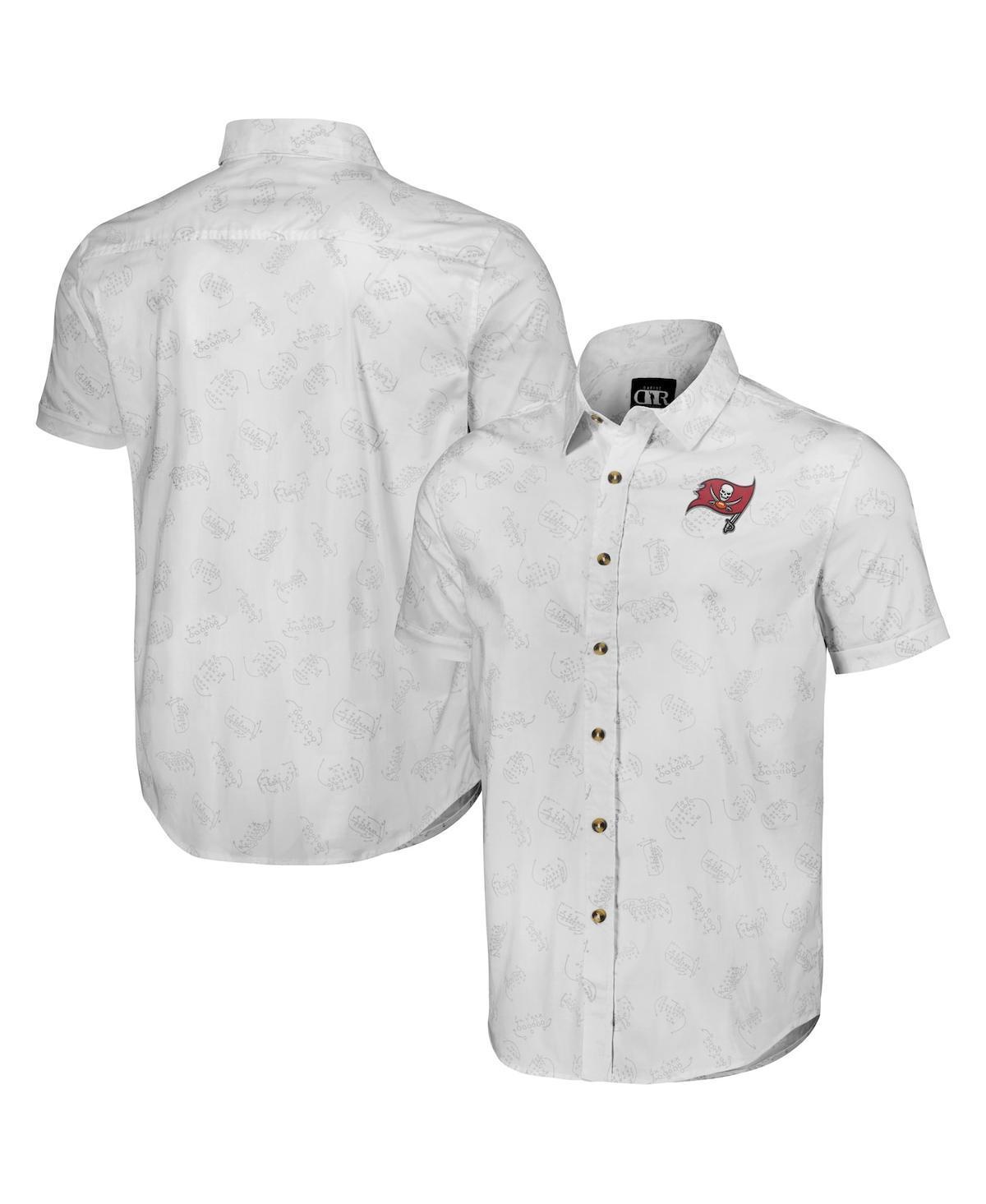 Mens NFL x Darius Rucker Collection by Fanatics White Tampa Bay Buccaneers Woven Short Sleeve Button Up Shirt Product Image