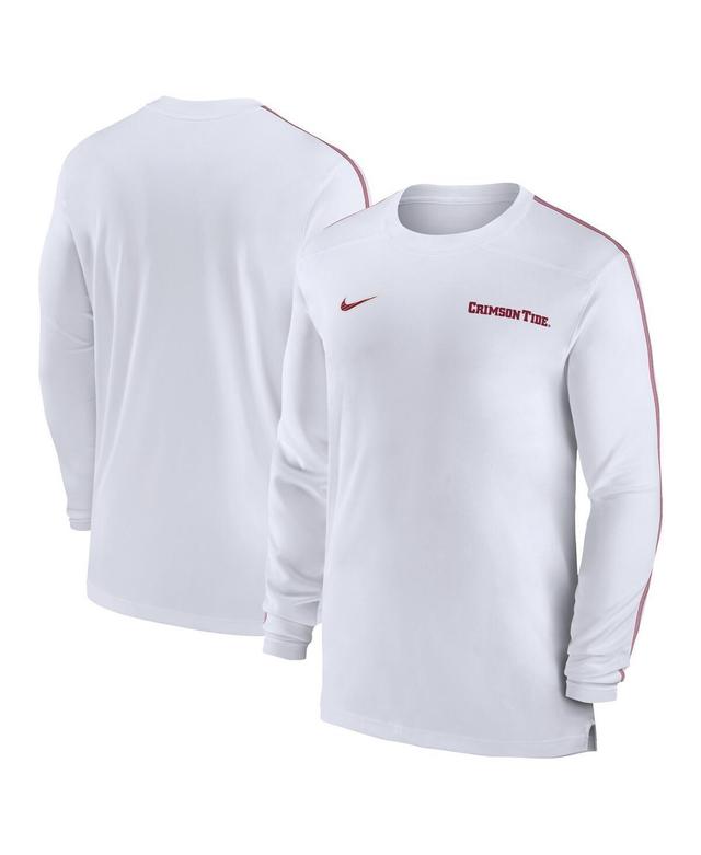 Nike Mens Duke Blue Devils 2024 Sideline Coach Uv Performance Long Sleeve T-Shirt - White Product Image