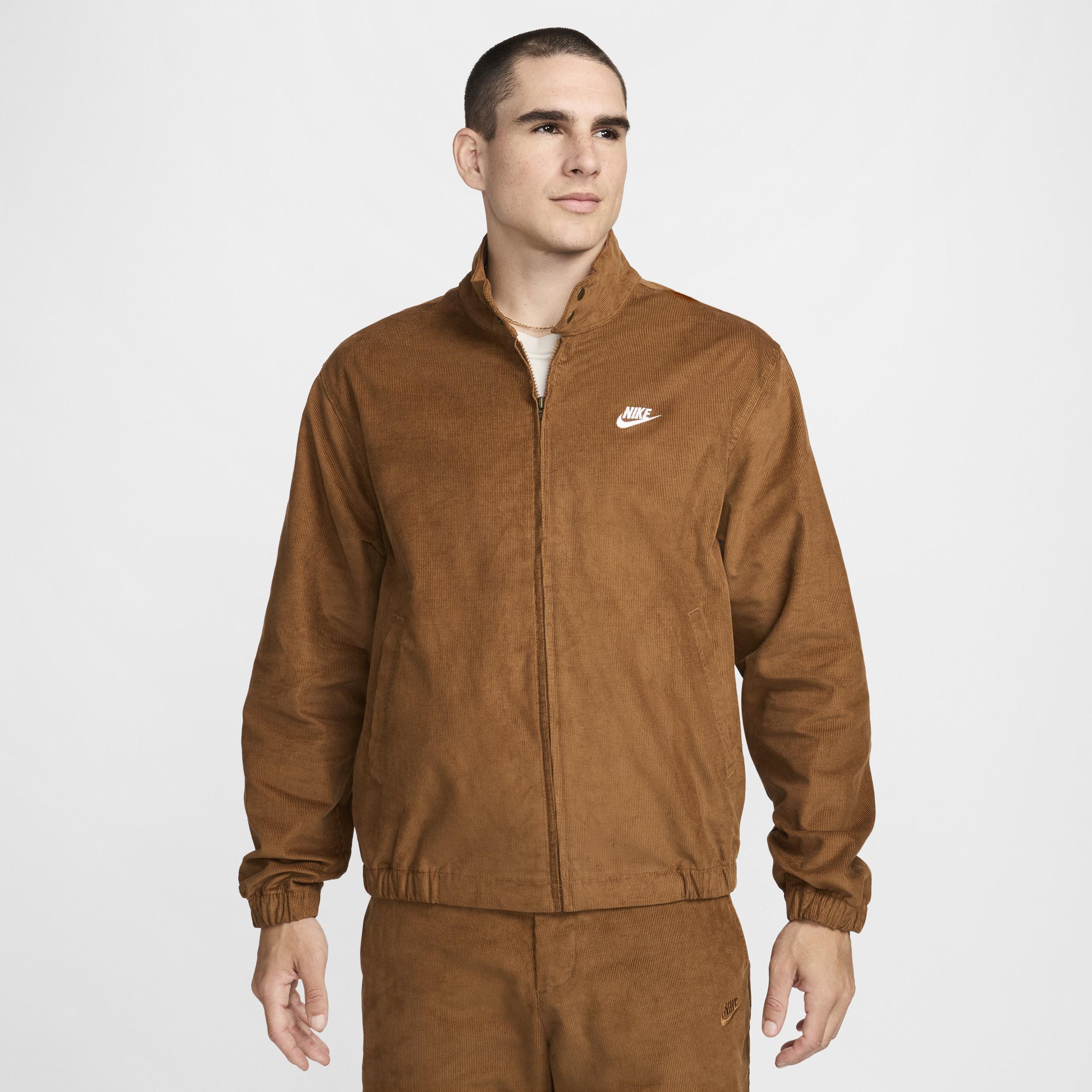 Nike Mens Nike Club Harrington Corduroy Jacket - Mens Lt British Tan/White Product Image