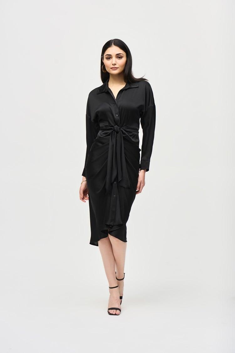 Satin Shirt Dress Product Image