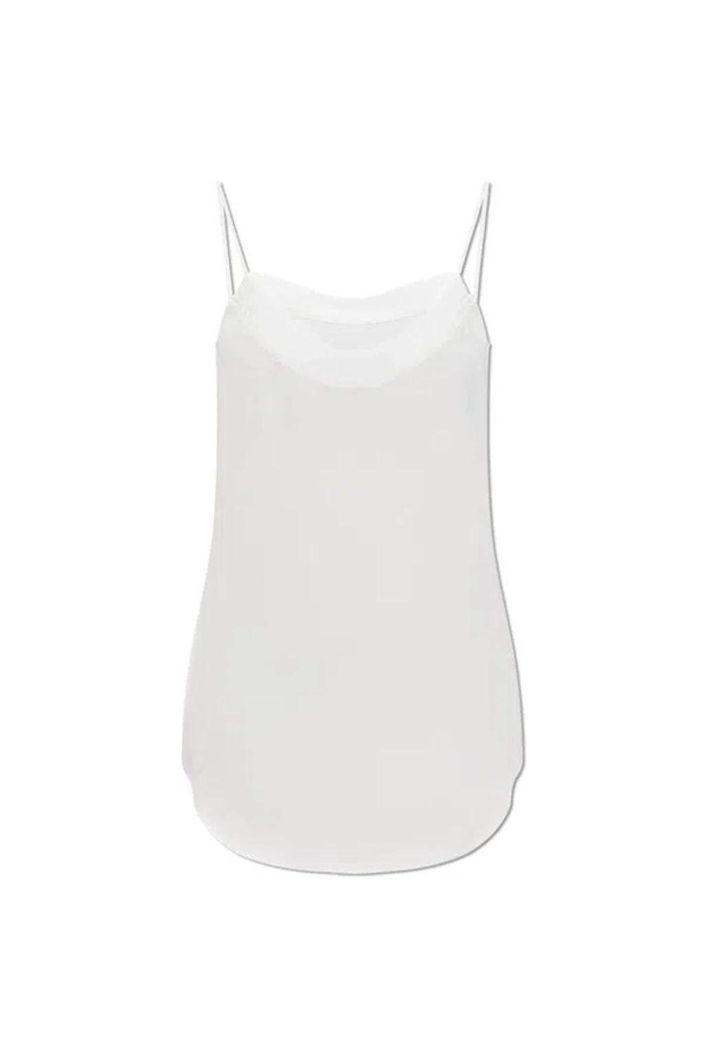 BALMAIN Strappy Singlet Top In White Product Image