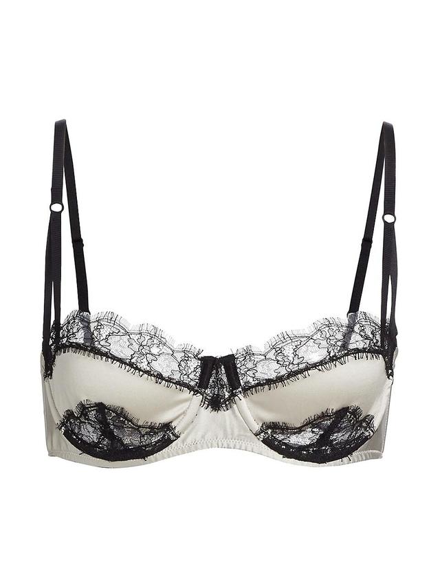 Womens Lace Inset Balconette Bra Product Image