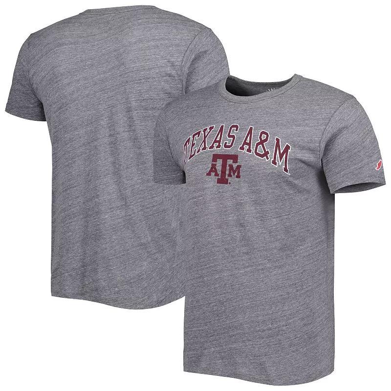 Mens League Collegiate Wear Heather Gray Texas A&M Aggies 1965 Arch Victory Falls Tri-Blend T-Shirt Product Image